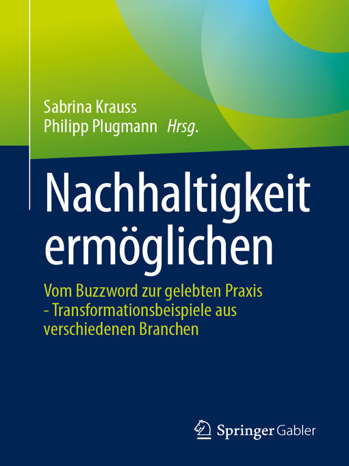 Title details for Nachhaltigkeit ermöglichen by Sabrina Krauss - Available